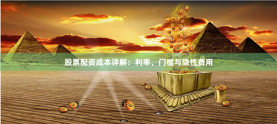 股票配资成本详解:利率、门槛与隐性费用